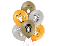 Balony Belbal 12", D11, forest animals pa mix, 6szt.