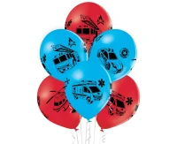 Balony Belbal 12", D11, emerg. vehicles PA mix, 6szt.