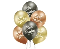 Balony Belbal 12", D11, best wishes gl mix3, 6szt.