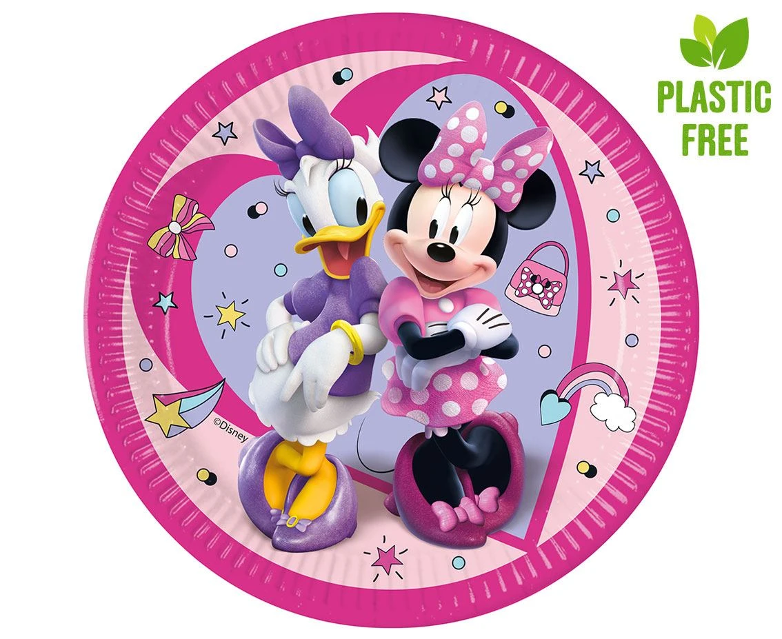 Talerzyki papierowe Minnie Junior, next generation, 23cm, 8 szt. (plastic-free) KK