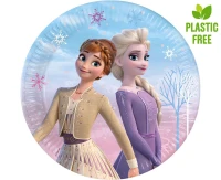 Talerzyki papierowe Frozen 2: Wind Spirit, next generation, 23cm, 8 szt. (plastic-free) KK