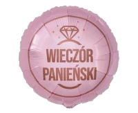 Balon foliowy Wieczór Panieński (różowy), 18 cali KK
