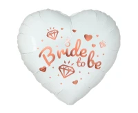Balon foliowy Bride To Be (białe serce), 18 cali KK