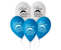 Balony Best Dad Ever, 12"/ 5 szt. KK