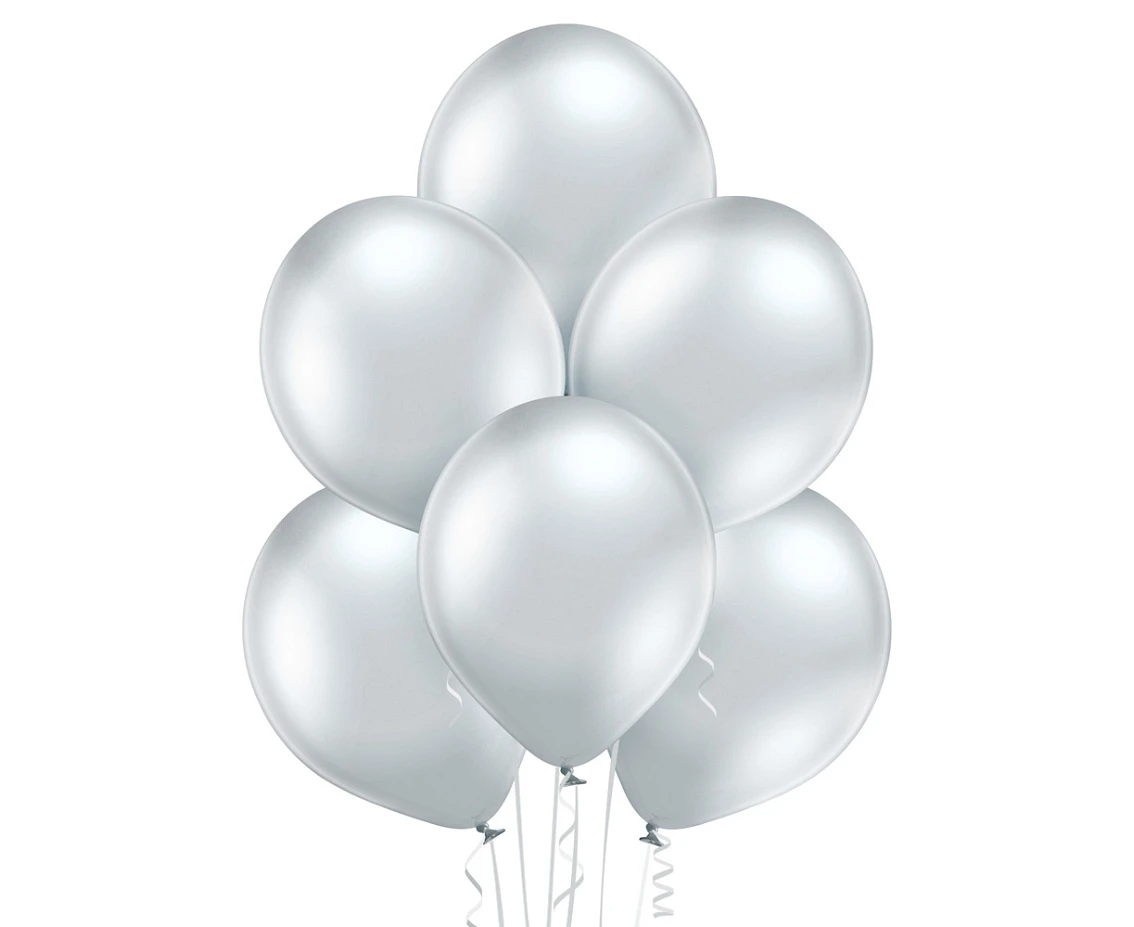 Balony Belbal 12", B105-601, (glossy silver) glossy srebrne, 50szt.