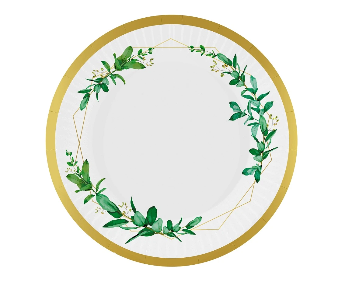 Talerzyki papierowe Celebrate (listki), 18 cm/ 6 szt. KK