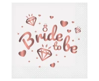 Serwetki Bride To Be (białe), certyfikat FSC, 33x33 cm/ 20 szt. KK