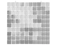 Panel dekoracyjny srebrny, przezroczyste tło, 30x30 cm/ 100 kwadratów