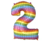 Balon foliowy FX - Number 2 POP IT 69" cm KK, niepakowany