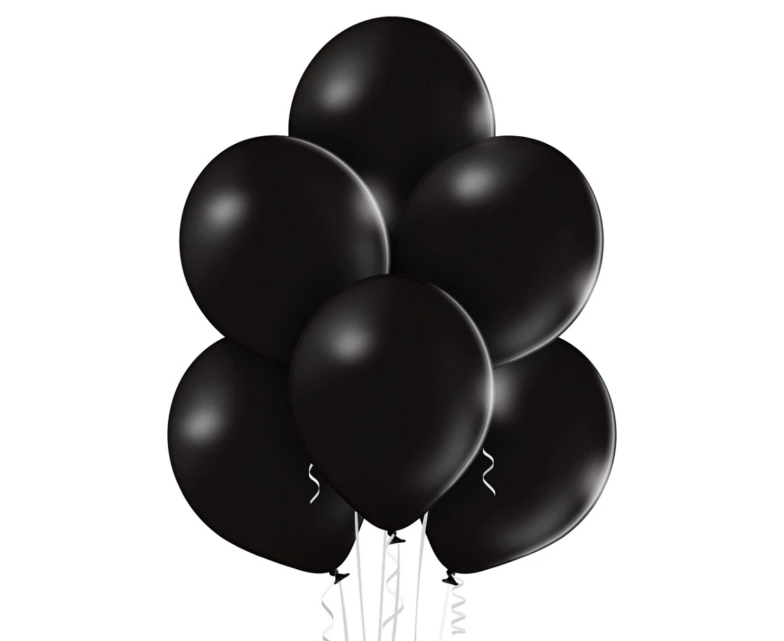 Balony Belbal 12", B105-025, (pastel black) pastel czarne, 50szt. KK