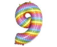 Balon foliowy FX - Number 9" POP IT 69" cm KK, niepakowany