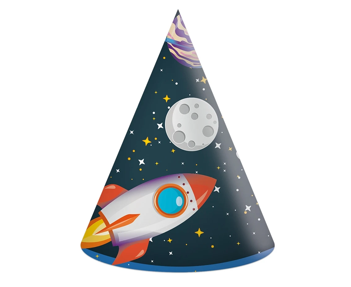 Czapeczki papierowe Rocket Space, 6 szt. KK