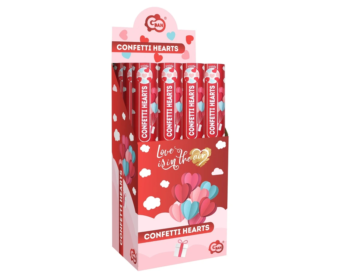 Konfetti pneumatyczne Love is in the air / 40 cm KK