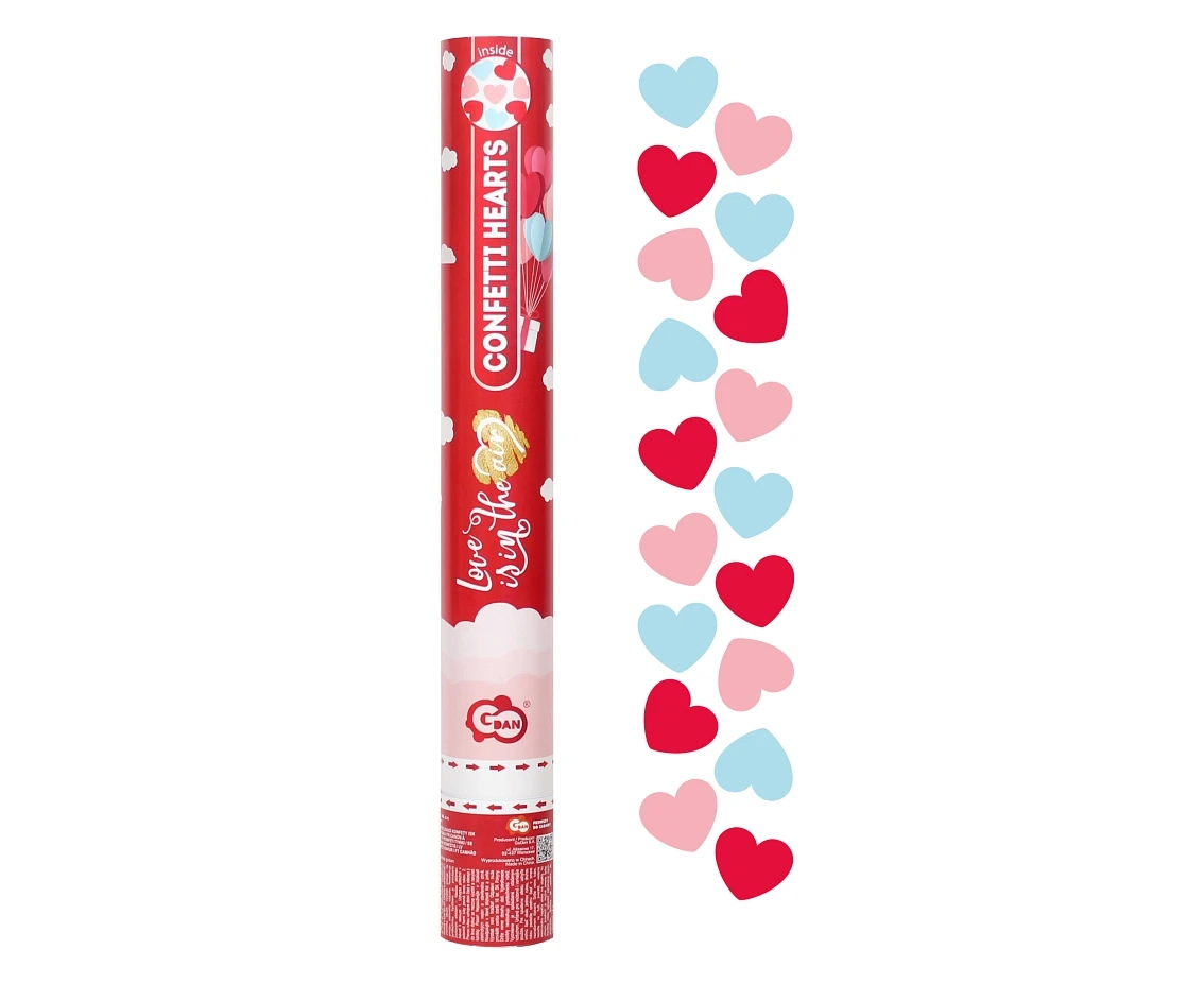 Konfetti pneumatyczne Love is in the air / 40 cm KK