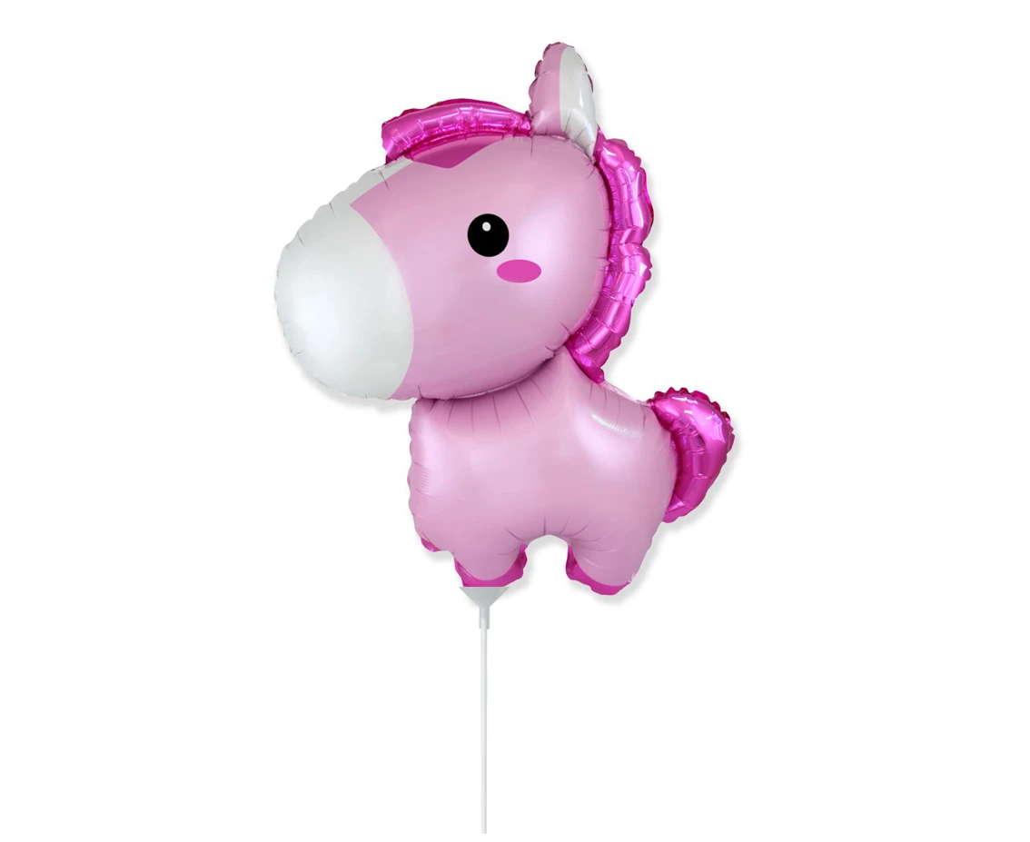 Balon foliowy 14" FX - Konik (różowy), niepakowany