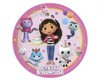 Talerzyki papierowe Gabby's Dollhouse, next generation, 23 cm, 8 szt. (plastic-free)