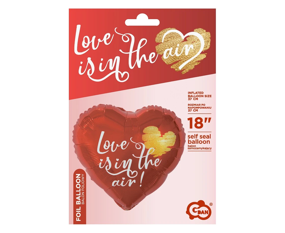 Balon foliowy 18" Love Is In The Air, KK
