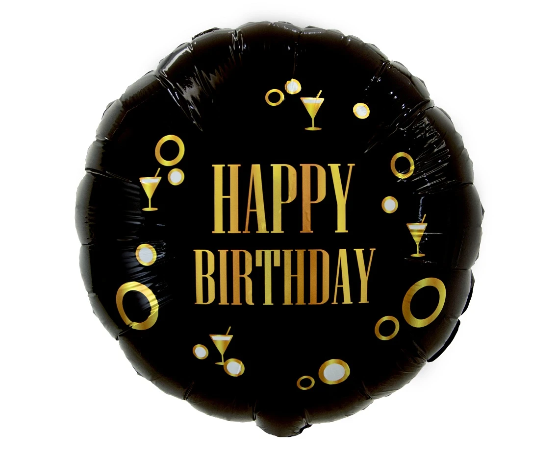 Balon foliowy Happy Birthday (B&G Party), 18 cali AA
