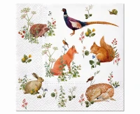 Serwetki papierowe Wild Forest Animals 33x33 cm / 20 szt.