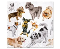 Serwetki papierowe Dogs Happiness 33x33 cm / 20 szt.