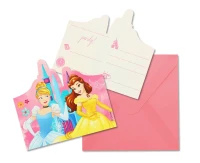 Zaproszenia z kopertami "Princess Live Your Story ", 6 szt. (papier FSC) KK