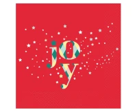 Serwetki Joy, czerwone, certyfikat FSC, 33x33 cm/ 20 szt. KK