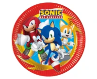 Talerzyki papierowe Sonic, next generation, 23 cm, 8 szt. (plastic-free) (papier FSC)