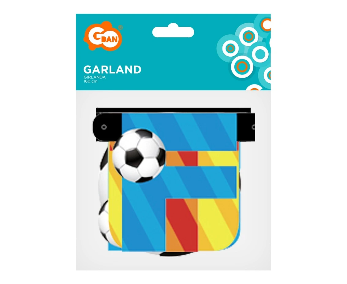 Girlanda papierowa Piłka Nożna - Football party, 160 cm