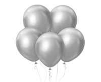 Balony B&C 10", platyna srebrne, 50szt.