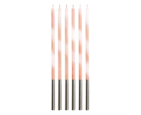 Świeczki urodzinowe Candy, morelowe 4.5x4.5x150mm, 6 szt. KK