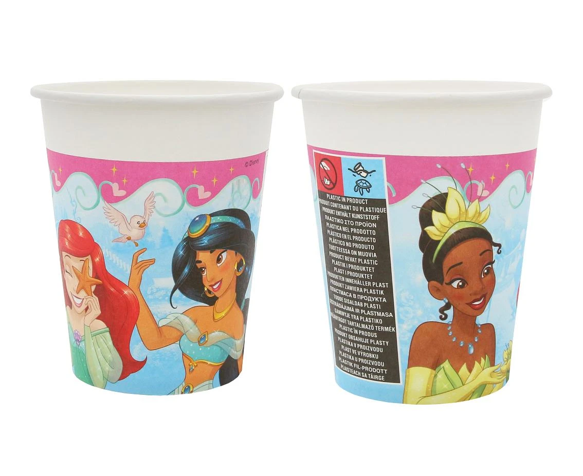Kubeczki papierowe (WM) Princess Live Your Story, 200ml, 8 szt. (SUP label) (papier FSC) KK