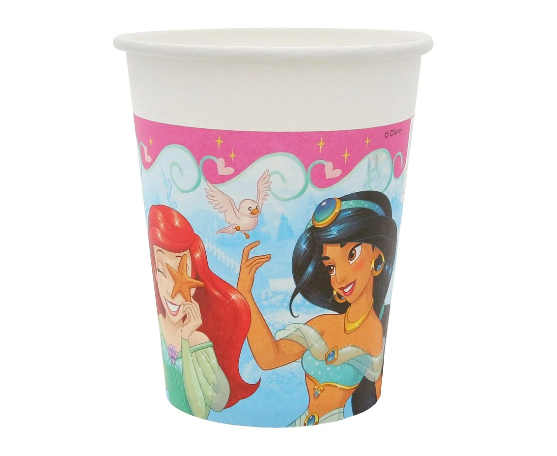 Kubeczki papierowe (WM) Princess Live Your Story, 200ml, 8 szt. (SUP label) (papier FSC) KK