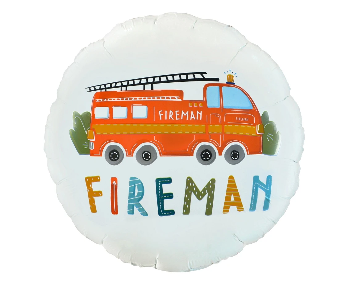 Balon foliowy Fireman, okrągły 18" KK