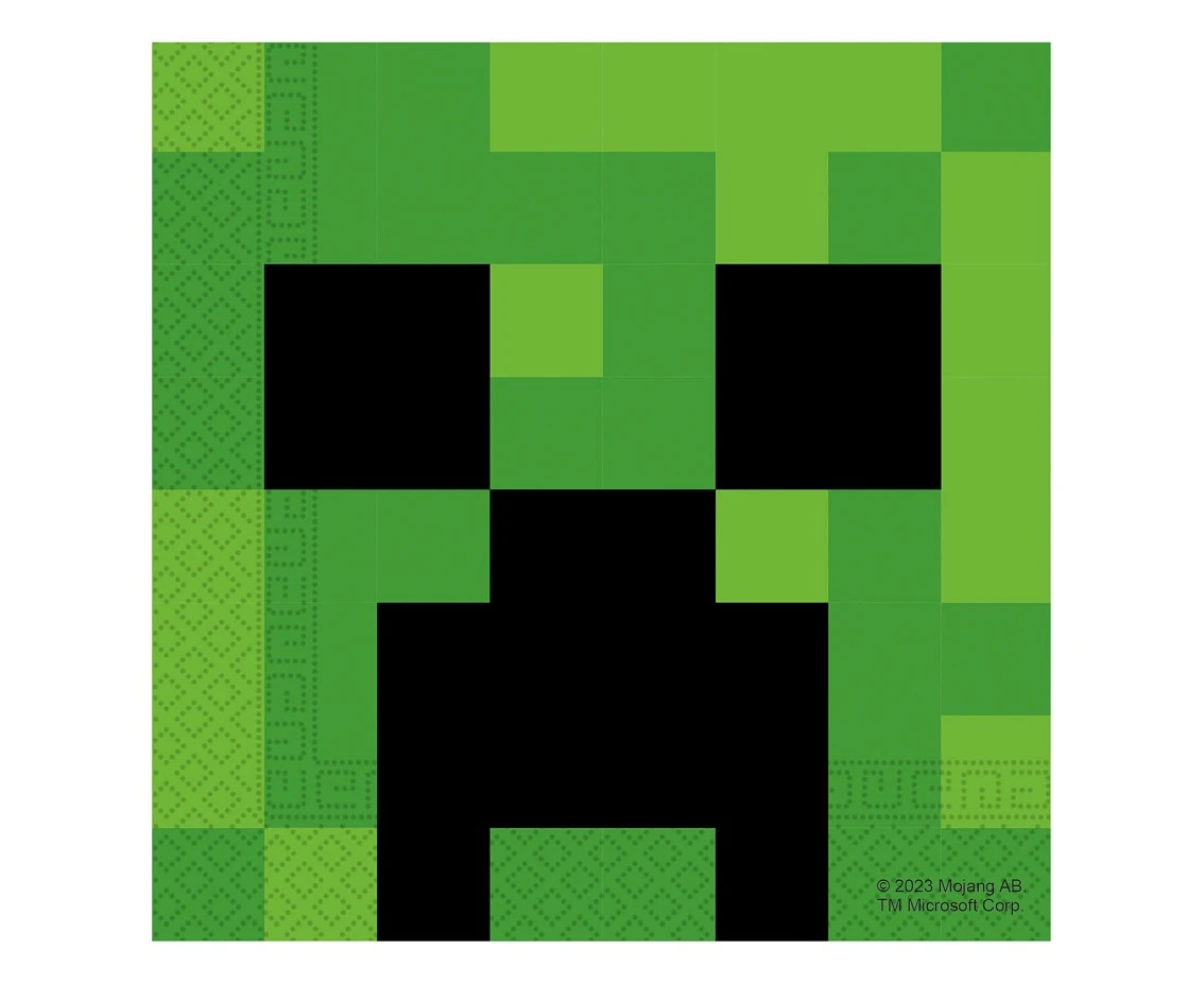 Serwetki papierowe Minecraft, 33x33 cm, 20 szt. (papier FSC)