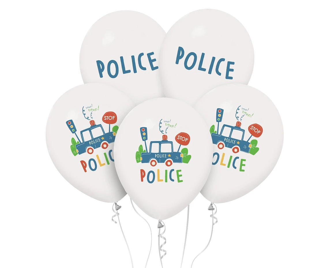 Balony Police, 12 cali/ 5 szt.