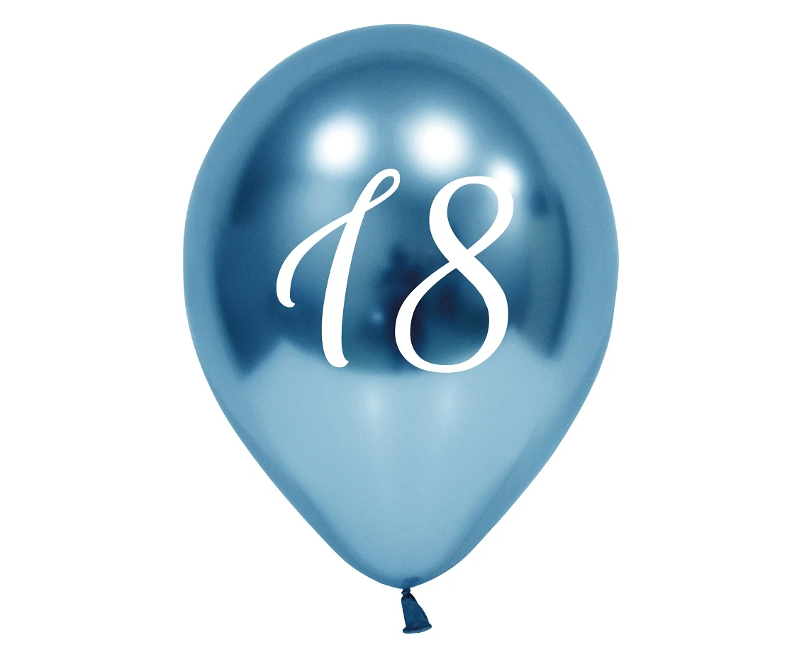 Balony 18, platynowe, 12 cali/ 5 szt.