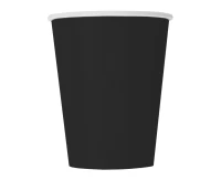 Kubeczki papierowe czarne, 270ml, 8 szt. (sup label)