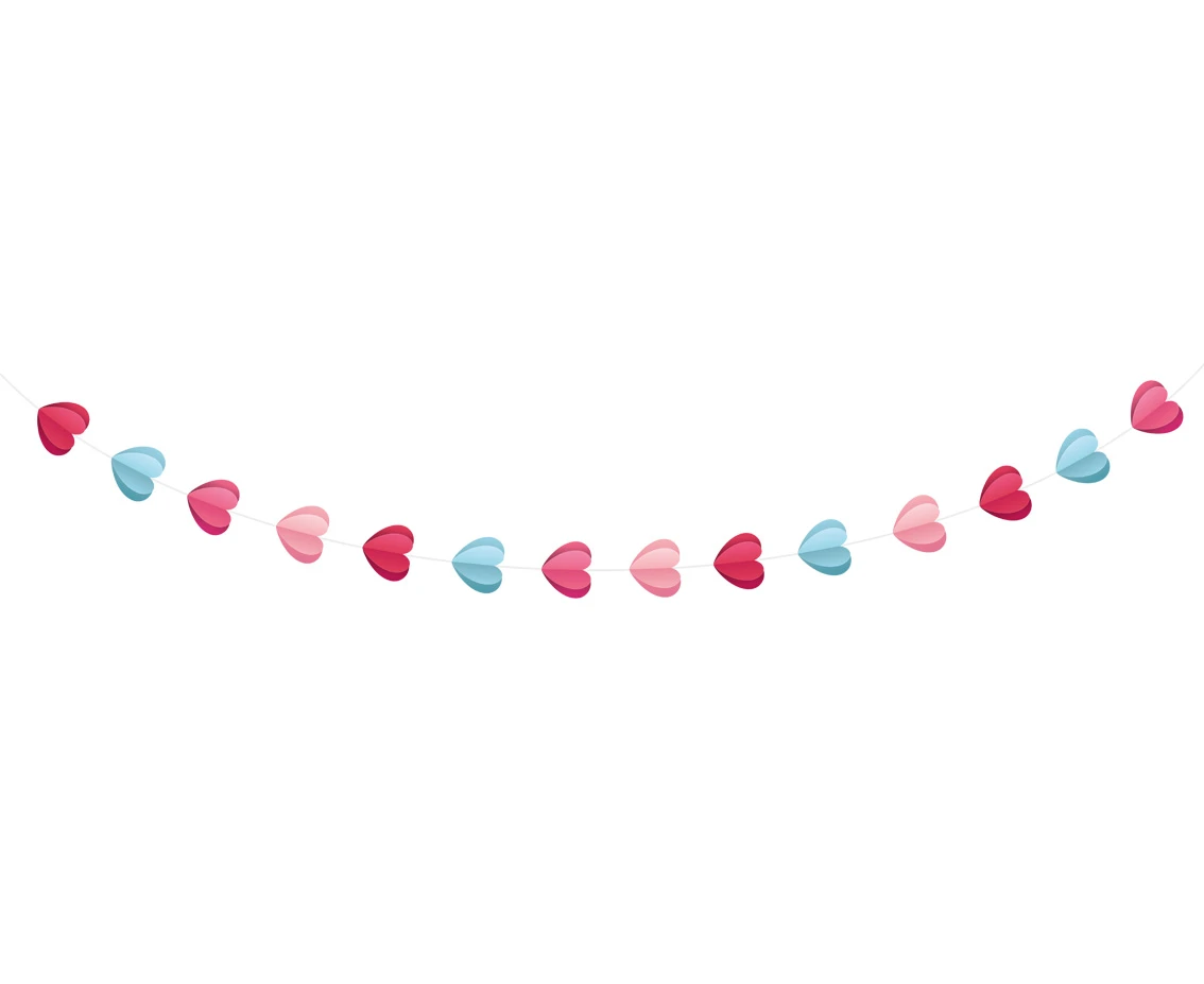 Girlanda papierowa Love is in the air - Serduszka 3D, 200 cm KK