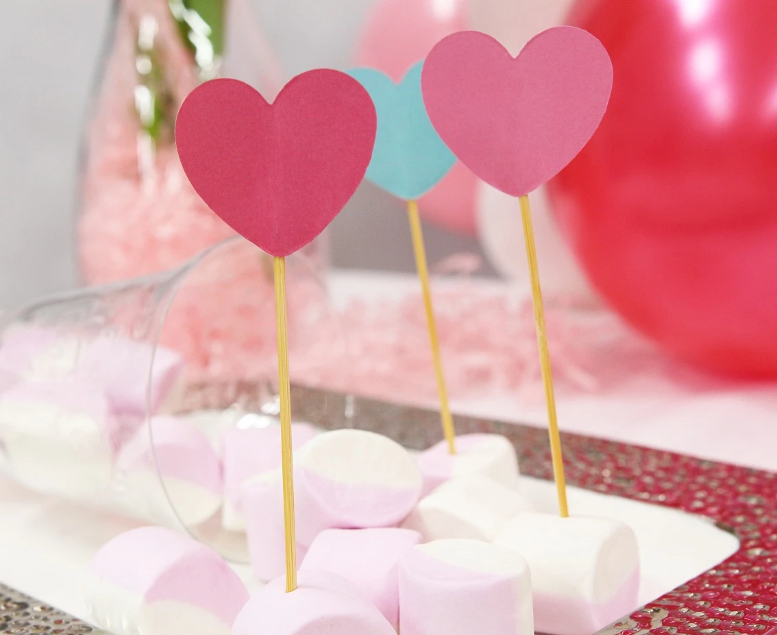 Pikery Love is in the air - Serduszka 3D, 6 szt.