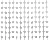 Kurtyna B&C Gwiazdki, matowa srebrna, 100x200 cm