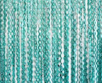 Kurtyna B&C Spirale-srebrne gwiazdki, turkusowa, 100x200 cm