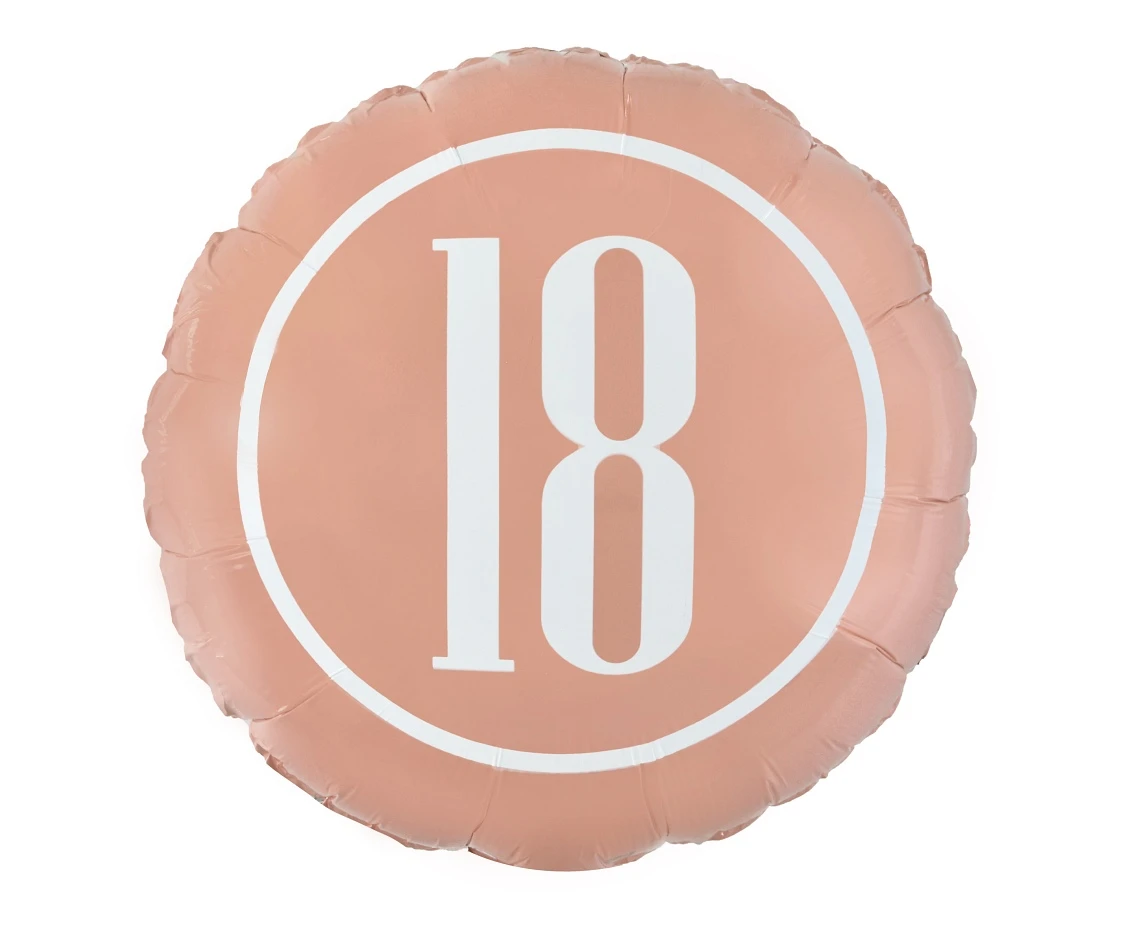 Balon foliowy "18" (różowo-złoty), 18" KK