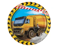 Talerzyki papierowe Construction, next generation, 20 cm, 8 szt. (plastic-free)