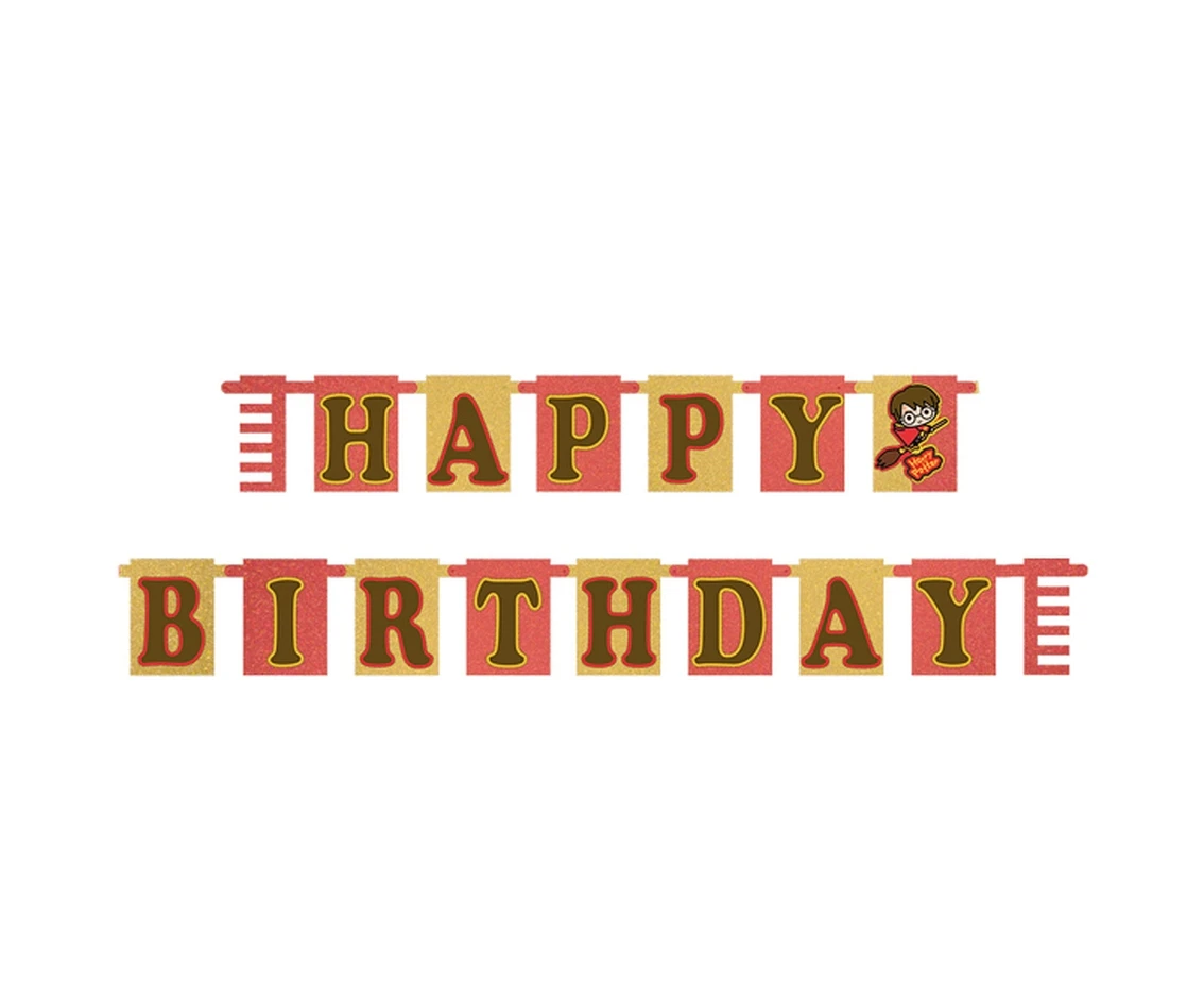 Banner papierowy Happy Birthday - Harry Potter, rozm. 160 cm KK