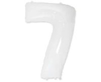 Balon foliowy FX - Number 7 biały, 85 cm KK, niepakowany
