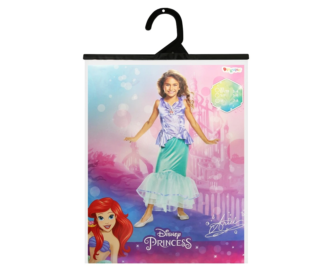Strój Ariel Deluxe - The Little Mermaid Princess (licencja), rozm. M (7-8 lat) KK