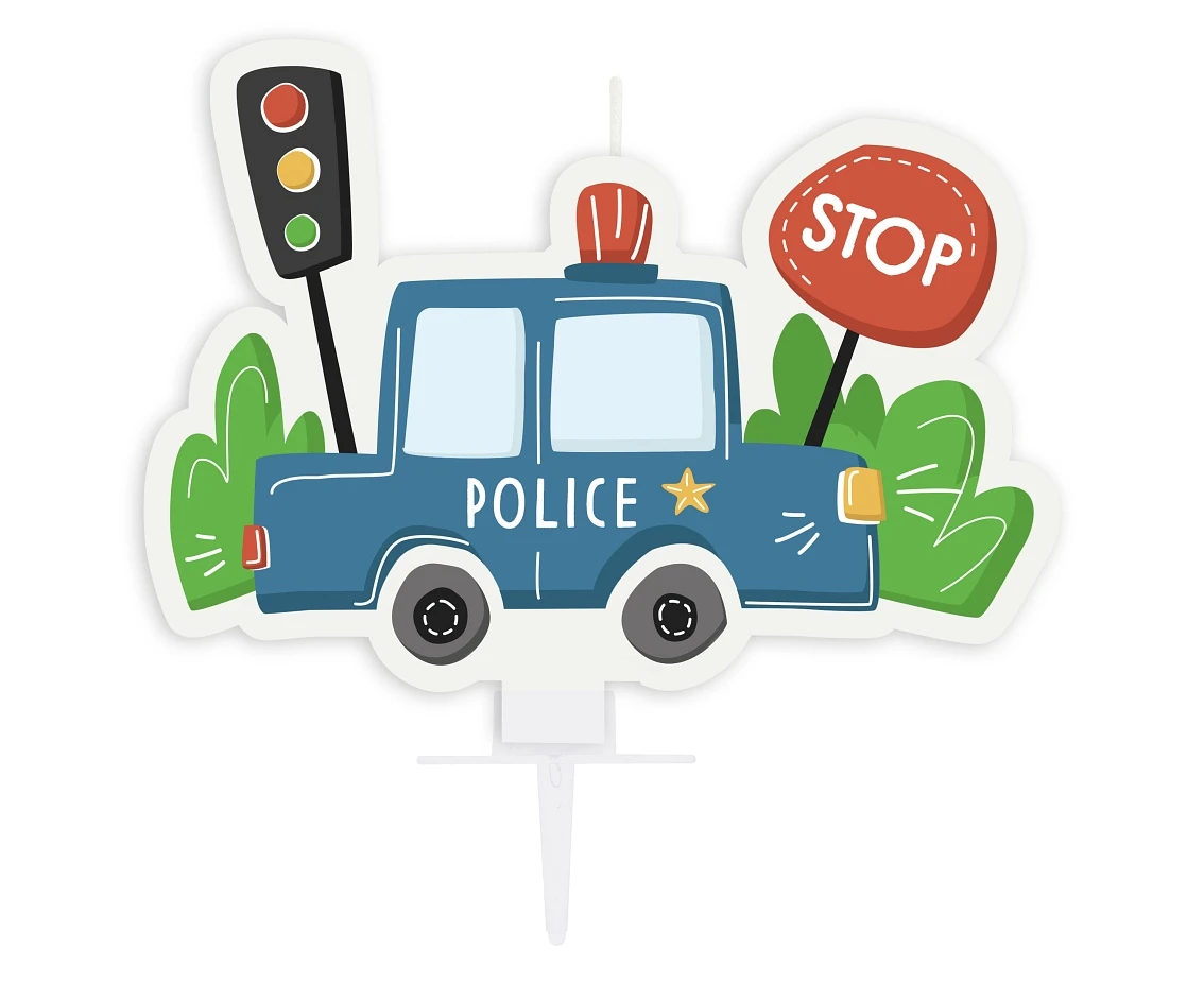 Świeczka urodzinowa Police, 5x7 cm