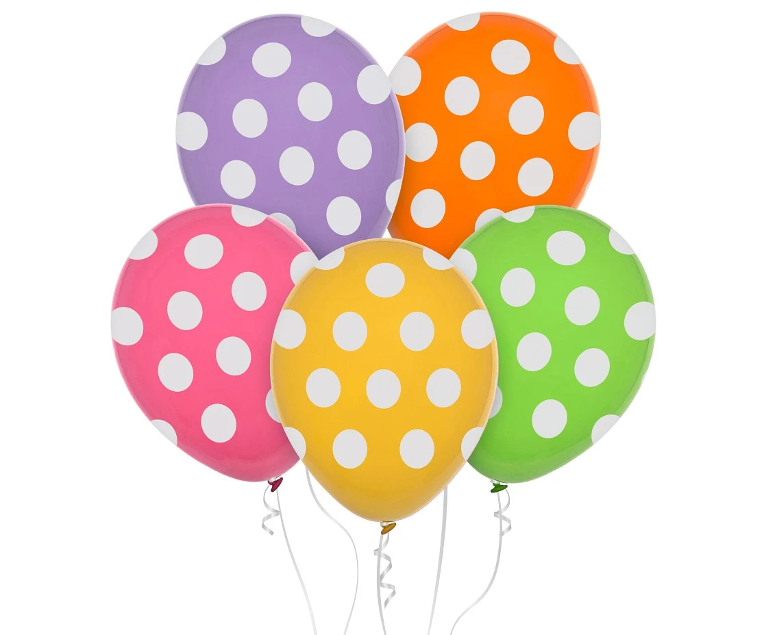 Balony Grochy, 12"/ 5 szt.