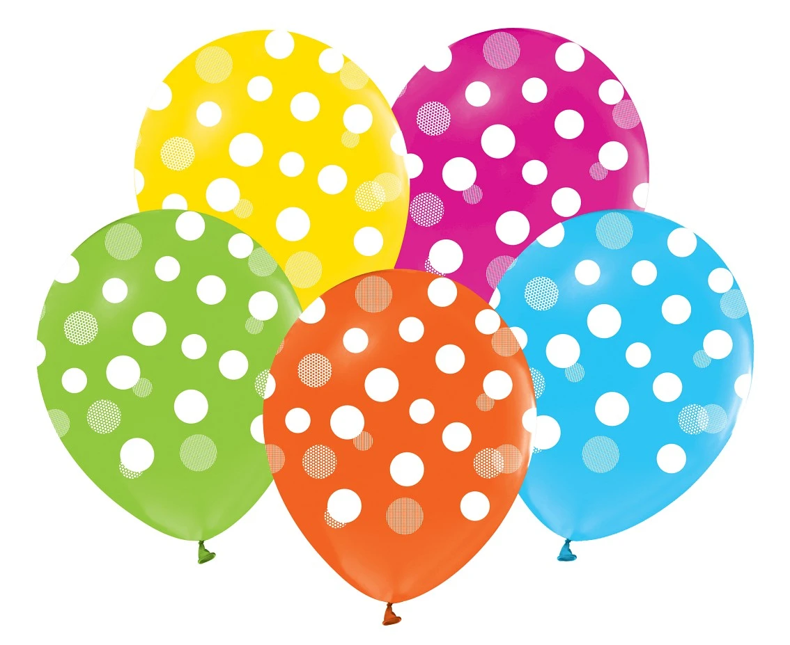 Balony Groszki, 12 cali/ 5 szt.