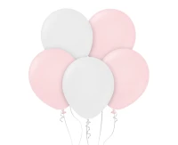 Balony B&C 12", pastel różowe i białe, 50szt.